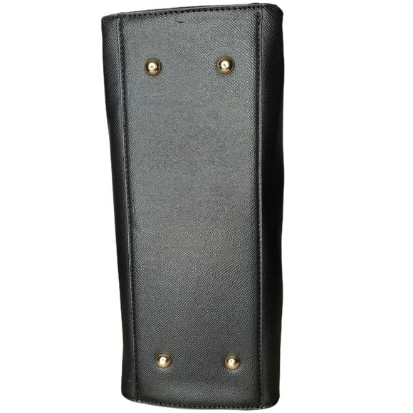 The Swift Vegan Leather Classic British-Style Black Handbag, Large. Hot Seller! - Picture 5 of 7